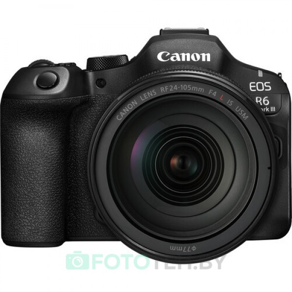 Беззеркальный фотоаппарат Canon EOS R6 Mark III Kit RF 24-105mm f/4L IS USM — профессиональный стандарт качества в фото и видео