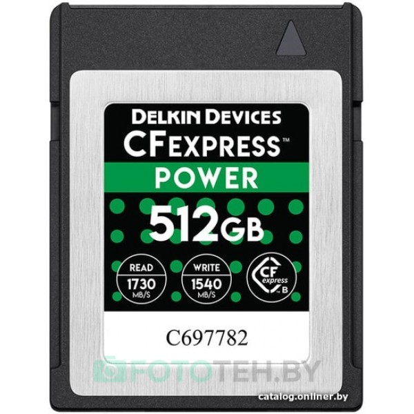 Карта памяти Delkin Devices Power CFexpress DCFX1-512 512GB