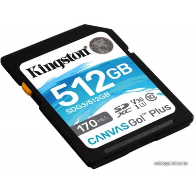 Карта памяти Kingston Canvas Go! Plus SDXC 512GB