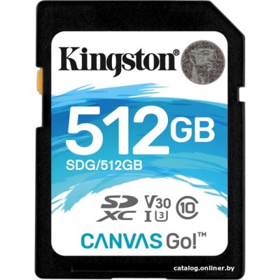 Карта памяти Kingston Canvas Go! SDG/512GB SDXC 512GB