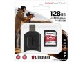 Карта памяти Kingston Canvas React Plus SDXC 128GB (с кардридером)