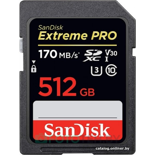 Карта памяти SanDisk Extreme PRO SDXC SDSDXXY-512G-GN4IN 512GB