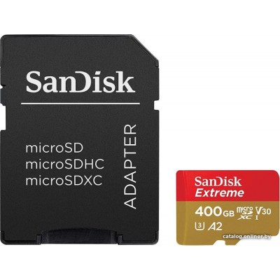 Карта памяти SanDisk Extreme SDSQXA1-400G-GN6MA 400GB + адаптер