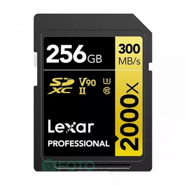 Карта памяти 256GB Lexar Professional SDXC UHS-II (300/260МБ/s) C10 V90 U3 (LSD2000256G-BNNNG)