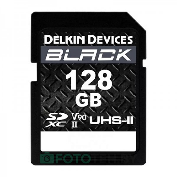 Карта памяти Delkin Devices Black SDXC 128GB UHS-II U3 V90 R300/W250MB/s [DSDBV90128]