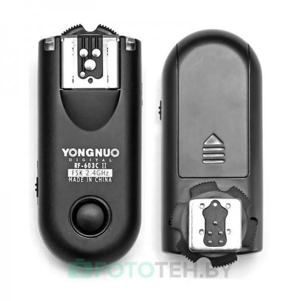 Радиосинхронизатор Yongnuo RF-603 II C1 для накамерных и студийных вспышек и пульт ДУ Canon