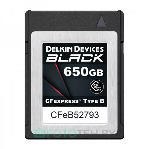 Карта памяти Delkin Devices Black CFexpress Type B 650GB [DCFXBBLK650]