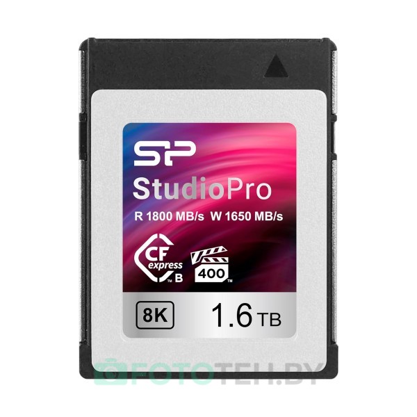 Карта памяти CFexpress Type B 1.6TB Silicon Power StudioPro VPG400 — карта памяти для 8K-видео и серийной съемки
