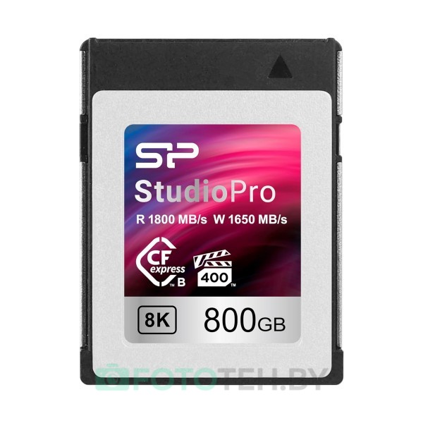 Карта памяти CFexpress Type B 800GB Silicon Power StudioPro VPG400 (R1800/W1650) — карта памяти для 8K-видео и серийной съемки