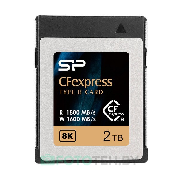 Карта памяти CFexpress Type B 2TB Silicon Power (R1800/W1600) — быстрая карта памяти для фото, видео и больших съемочных проектов