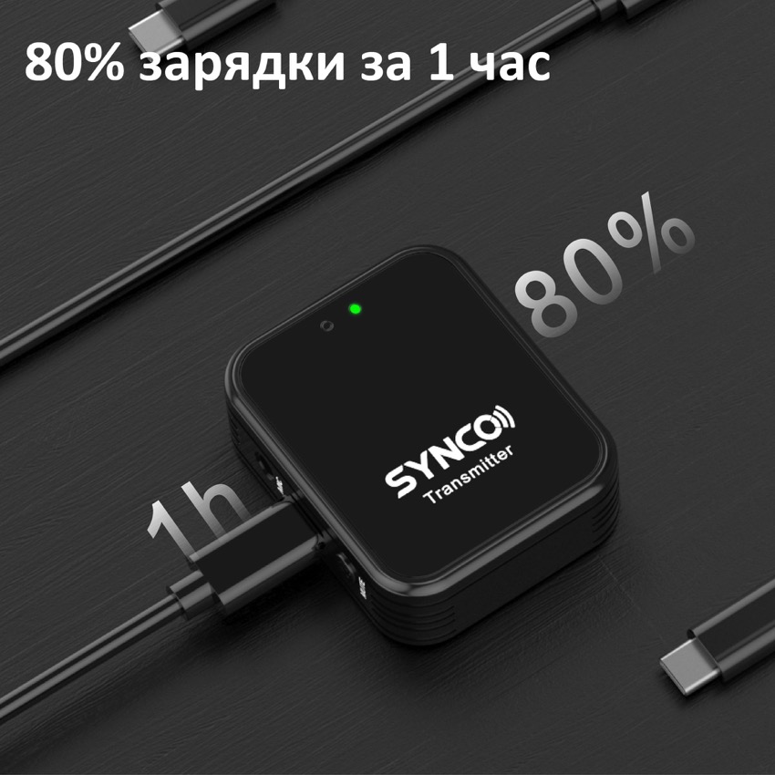 Компактный беспроводной микрофон Synco G1T/L для Type-C и Apple Lightning